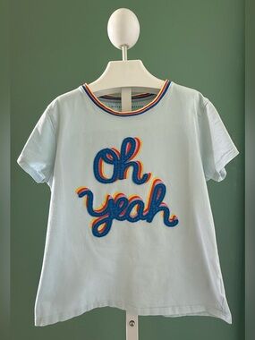 Kids Light Blue "Oh Yeah" Graphic Tee by Rockets Of Awesome
